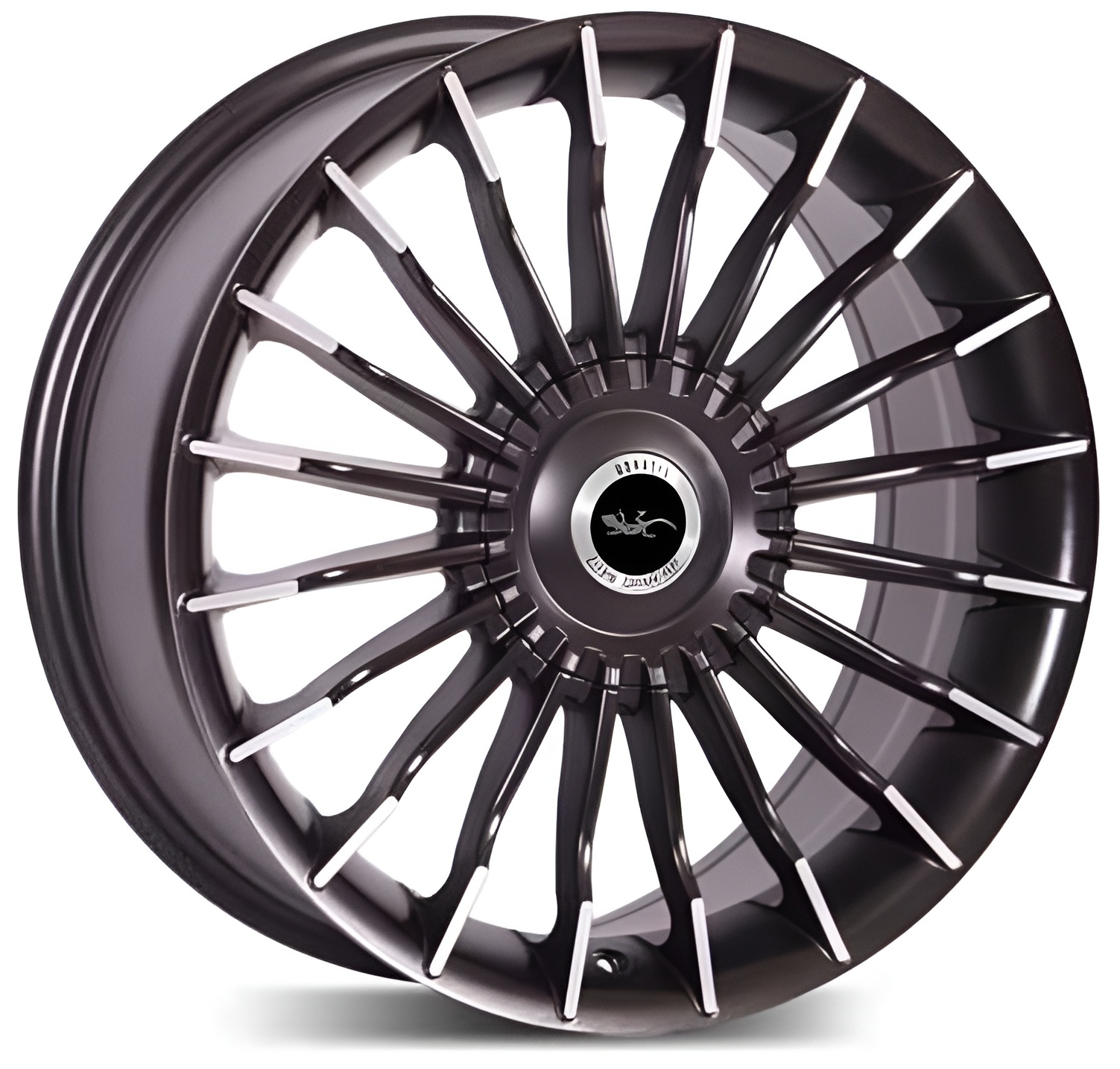 Авто диск Lizardo Xh1016 4x100 R15 литой черный с полировкой et35 d67,1